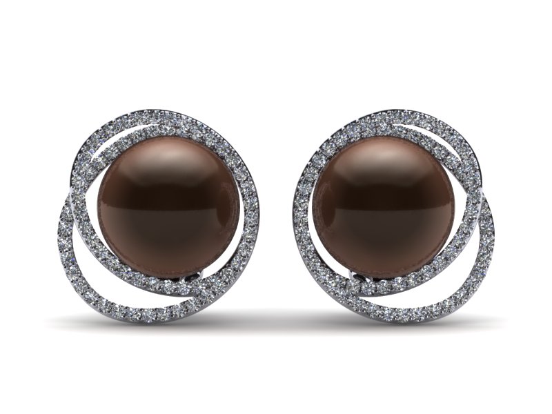 Freshwater Mocha Pearl Continuous Circle Earring
