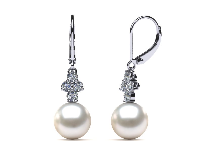 Freshwater Pearl Diamond Nora Earring