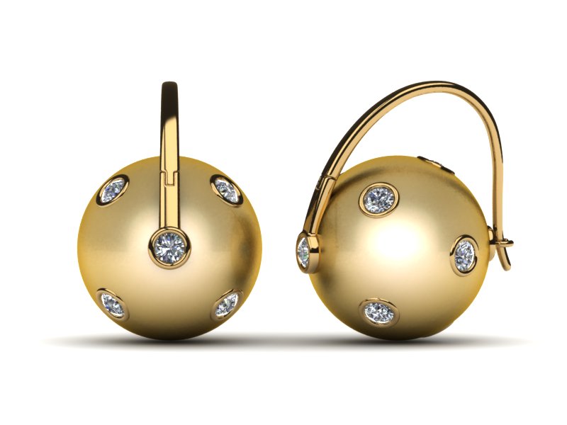 Golden Pearl Arc De Triomphe Starry Night Earring
