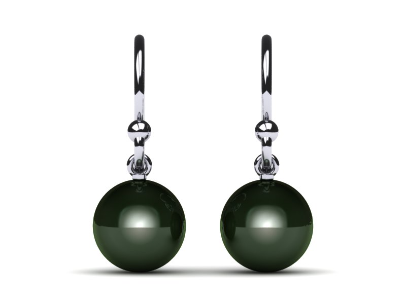 Tahitian Pearl French Wire with Loop Cultured Pearl Earring