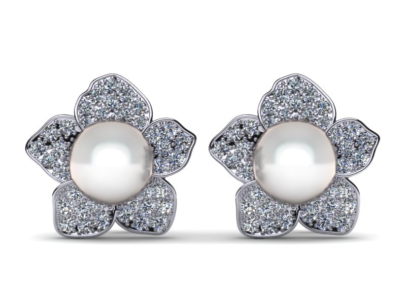 Tahitian Pearl Daffodil Earring