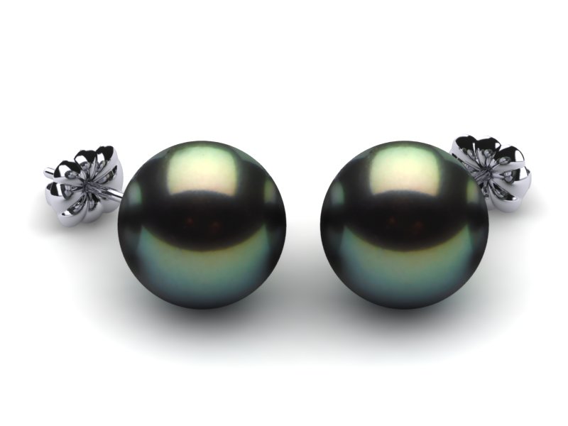 10mm Tahitian Pearl Stud Earrings