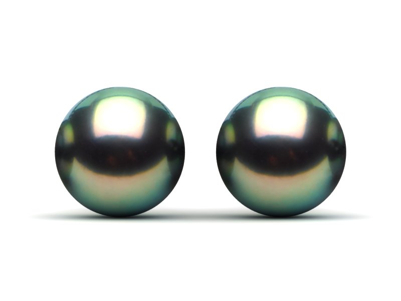 10mm Tahitian Pearl Stud Earrings