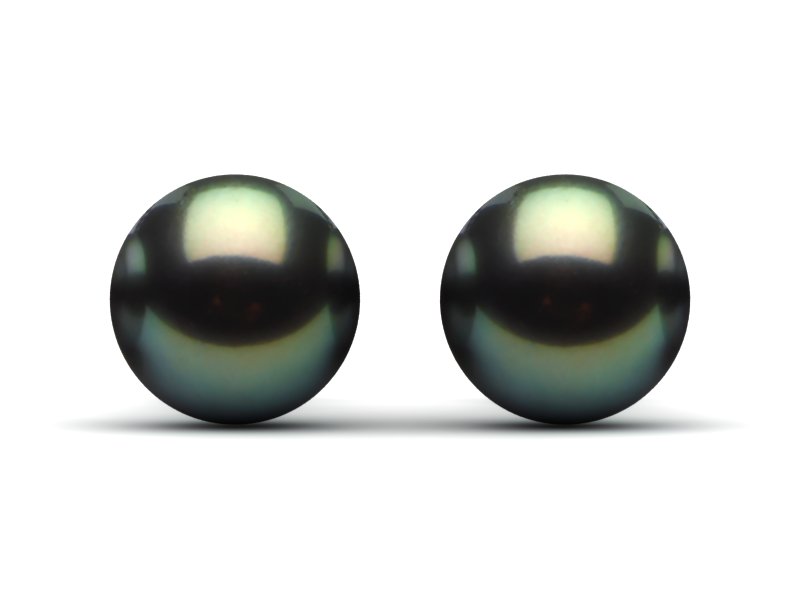 8mm Tahitian Cultured Pearl Earring Studs