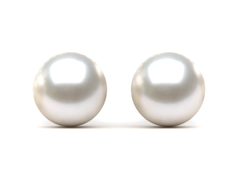 8.0 mm TRUE AAA White Freshwater Round Pearl Stud Earrings