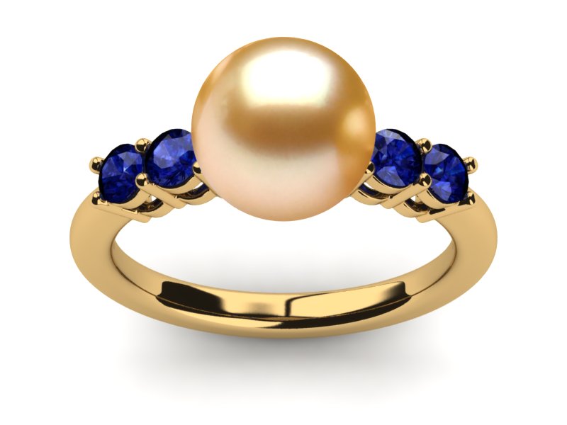 Golden South Sea Pearl Deluxe Grace Ruby Ring