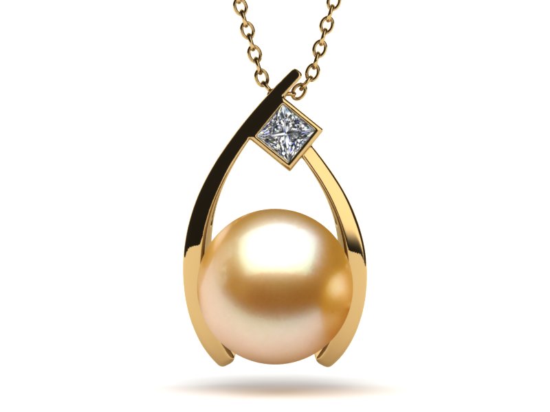 Golden Grand Wish Pendant .20 carats t.d.w.
