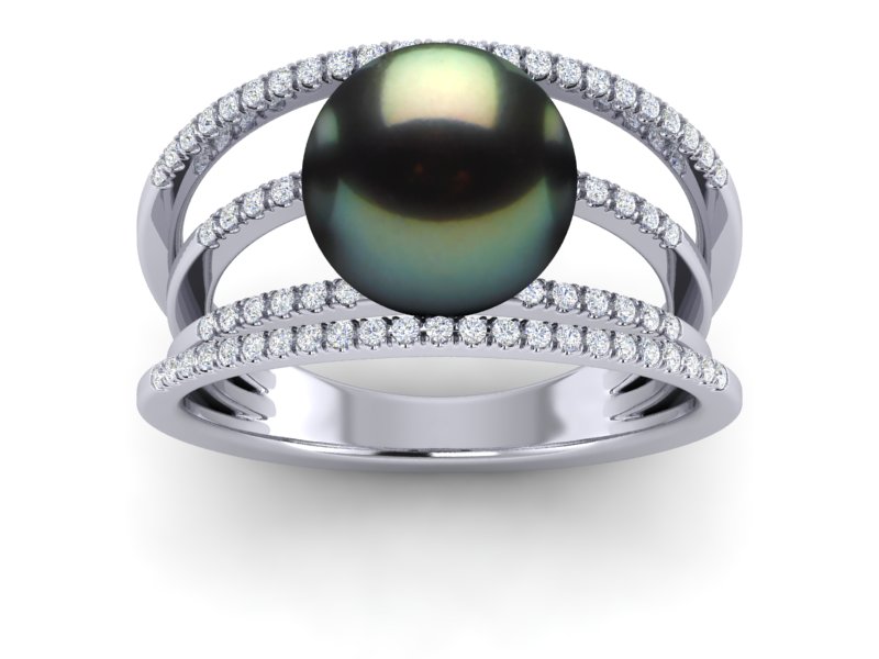 Tahitian Pearl Gyroscope Ring