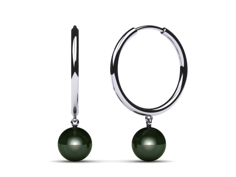 Tahitian Pearl Hoop Earring 24mm