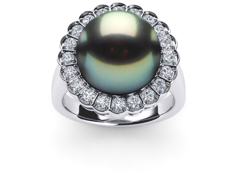Tahitian Pearl Luna Ring