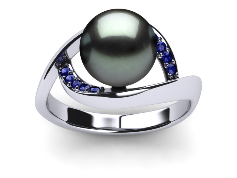 Tahitian Pearl Sapphire Mindy Ring