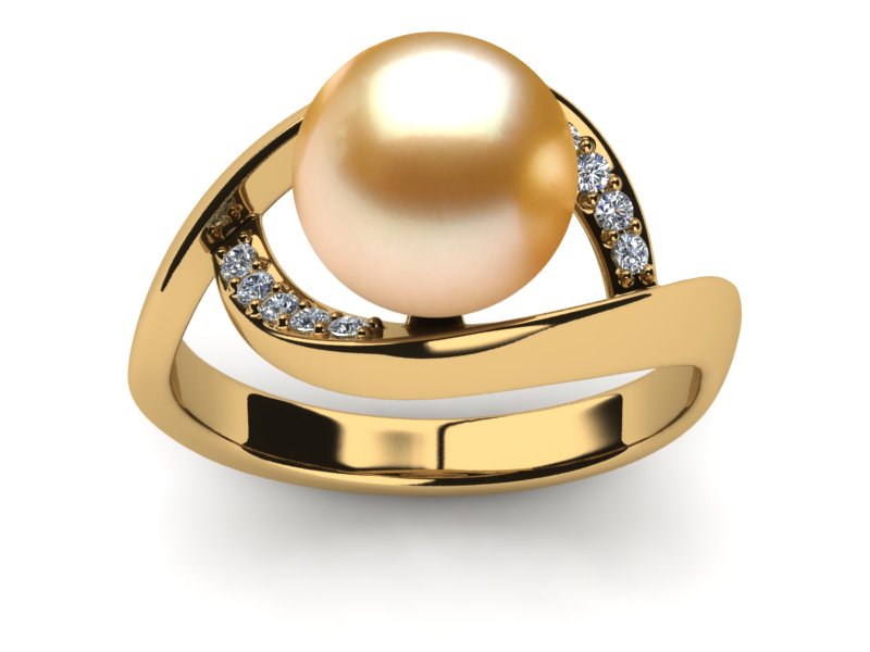 Golden Pearl Mindy Ring