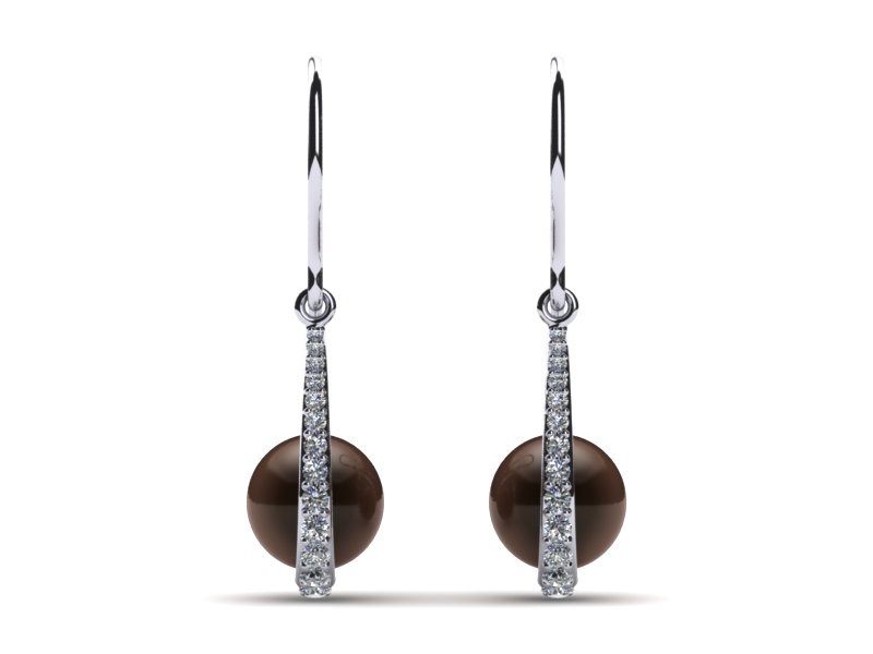 Freshwater Mocha Pearl Morning Dew Earring