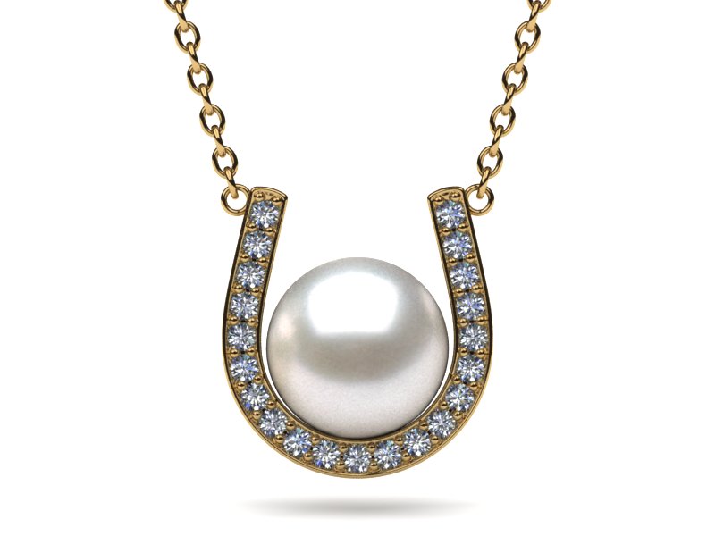 South Sea Pearl Horseshoe Pendant