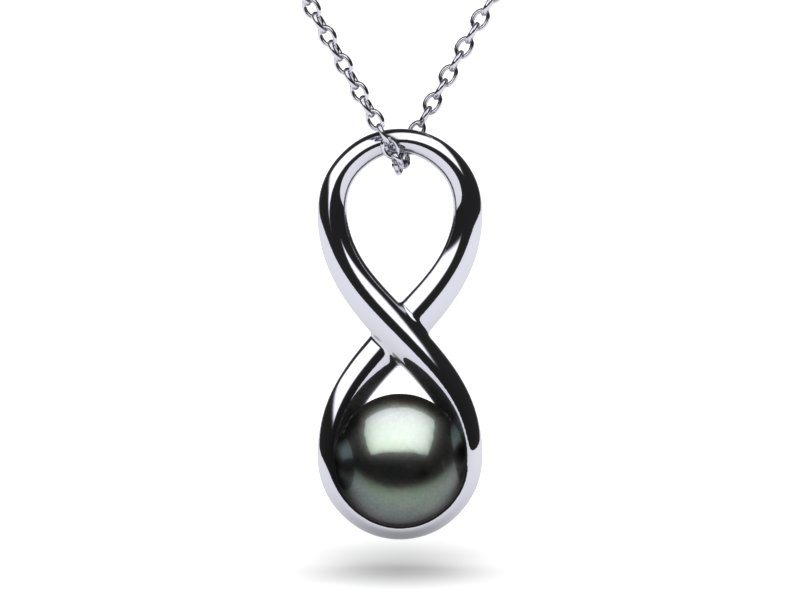 Tahitian Pearl Infinity Pendant