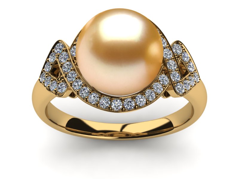 Golden Pearl Odella Ring
