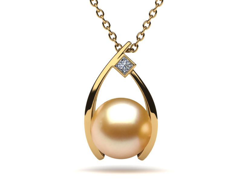 Golden Pearl Wish Pendant