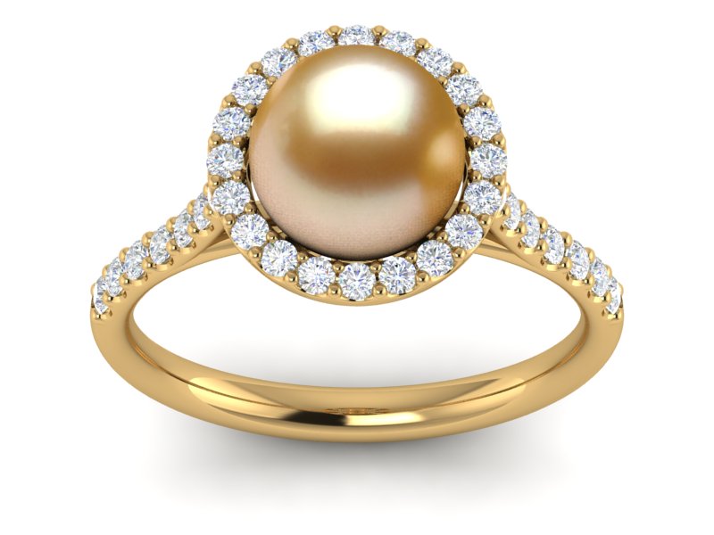Golden South Sea Pearl Legendary Ring