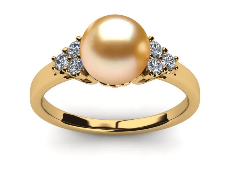 Golden South Sea Pearl Princess Ring