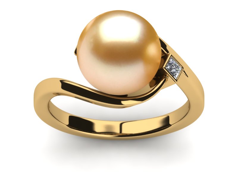 Golden South Sea Pearl Wish Ring