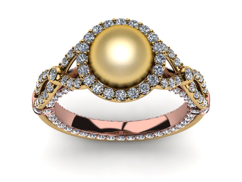 Golden South Sea Pearl Serendipity Ring