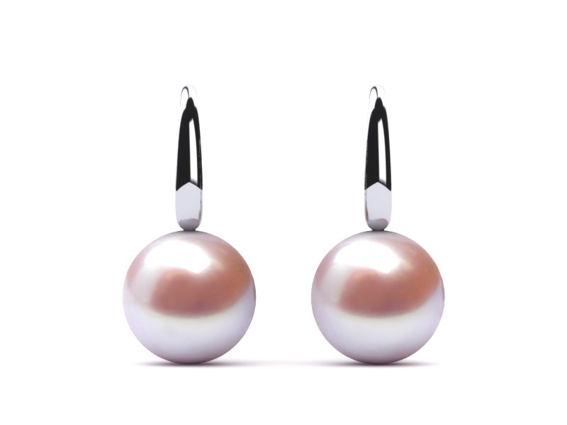 Freshwater Pearl Dolphin Hook Earring