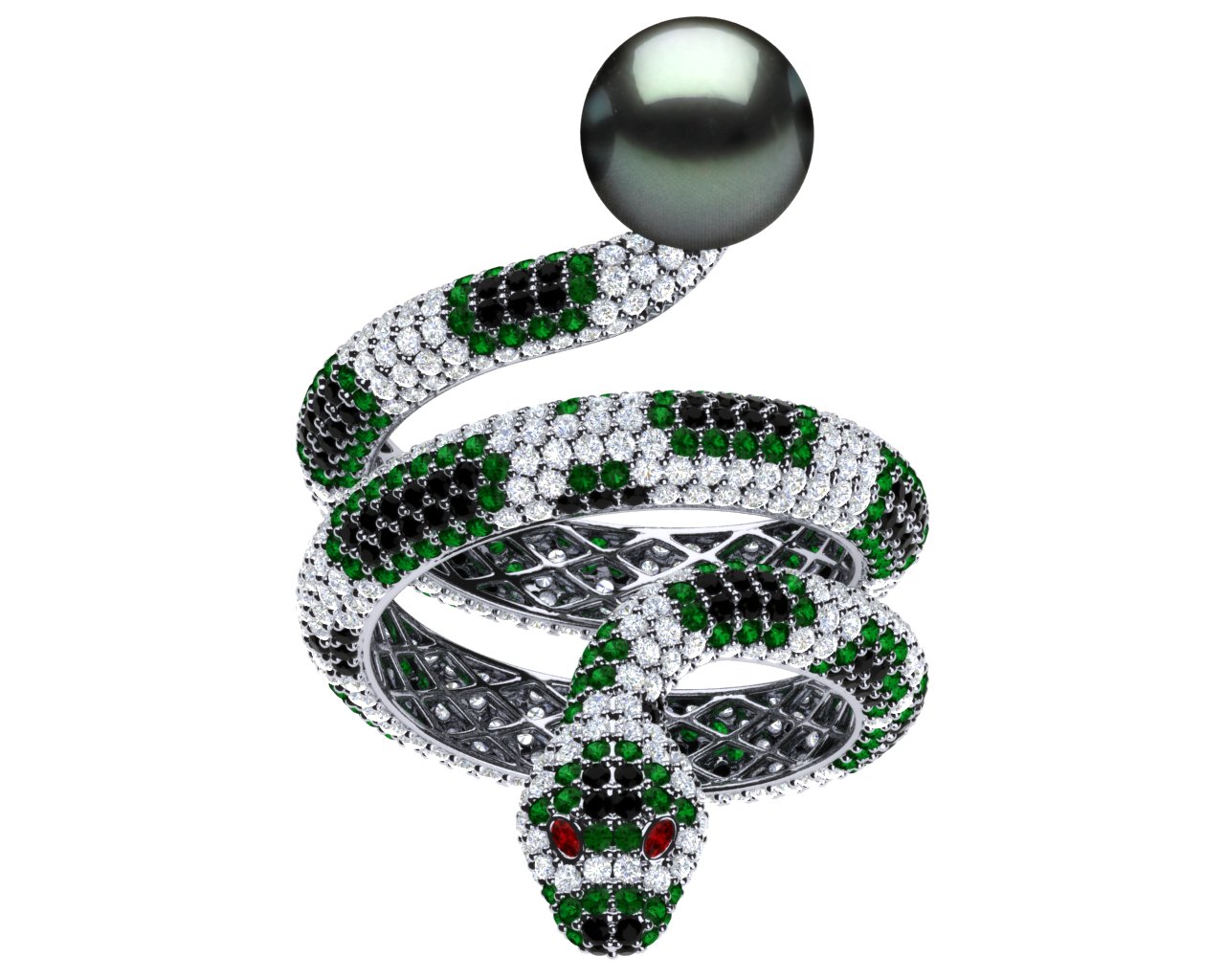 Tahitian Pearl Snake Ring