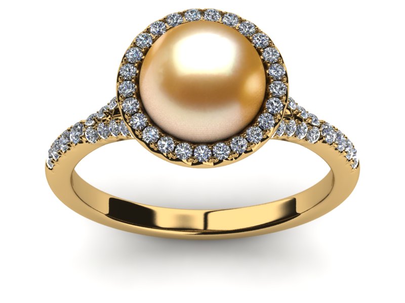 Golden South Sea Pearl Unity Ring