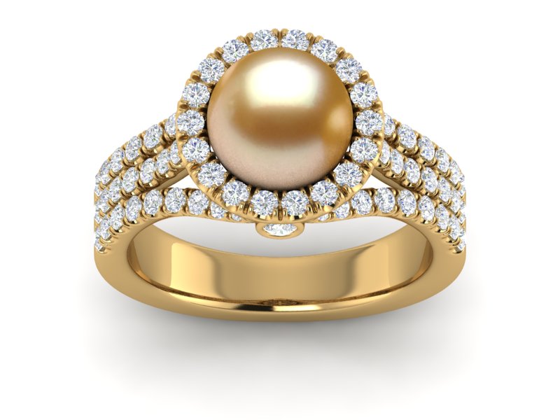 Golden South Sea Pearl Spirit Ring