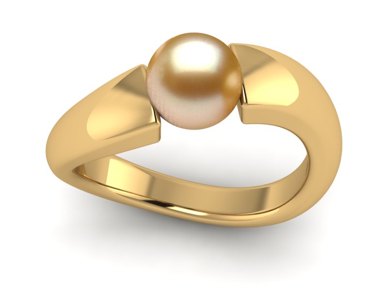 Golden South Sea Pearl Tension Ring