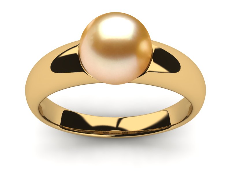 Golden Cultured Pearl Tres Jolie Ring