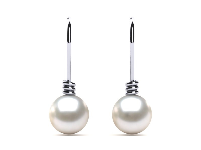Twisted Pearl Shepherd Hook Earring