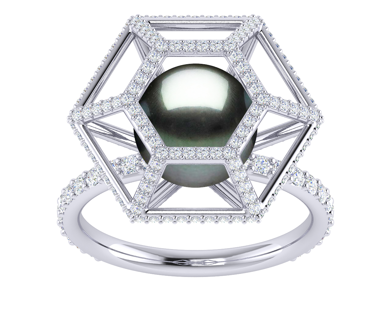 Tahitian Pearl & Diamond Untouchable Ring