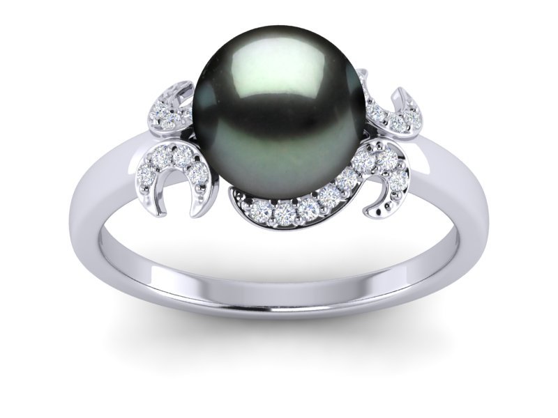 Tahitian Pearl Ring Crest
