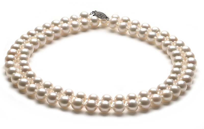 AAA 10 x 10.5mm Opera White Freshwater Pearl Necklace