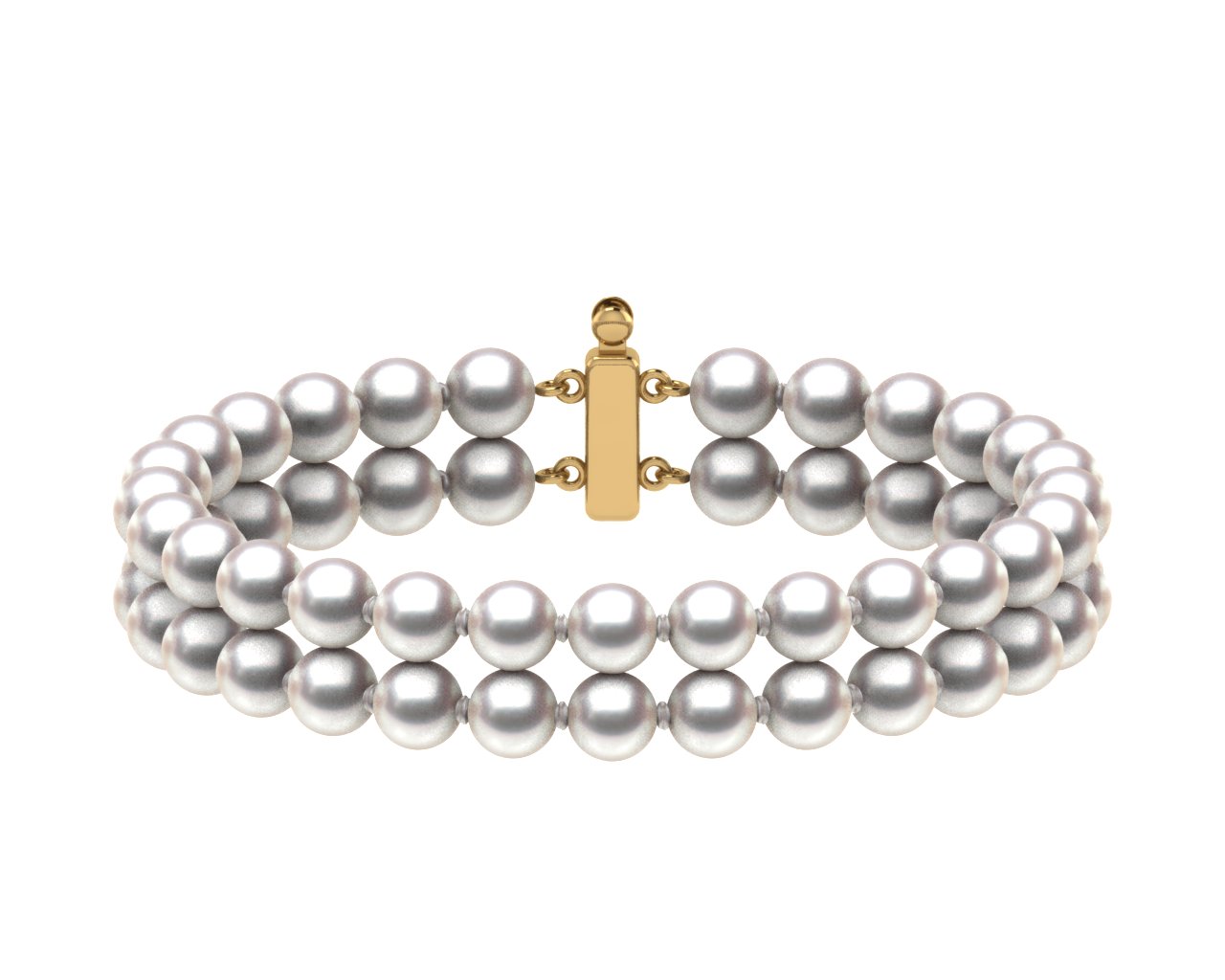 5.5mm x 6mm Double Strand Japanese Akoya Pearl Bracelet