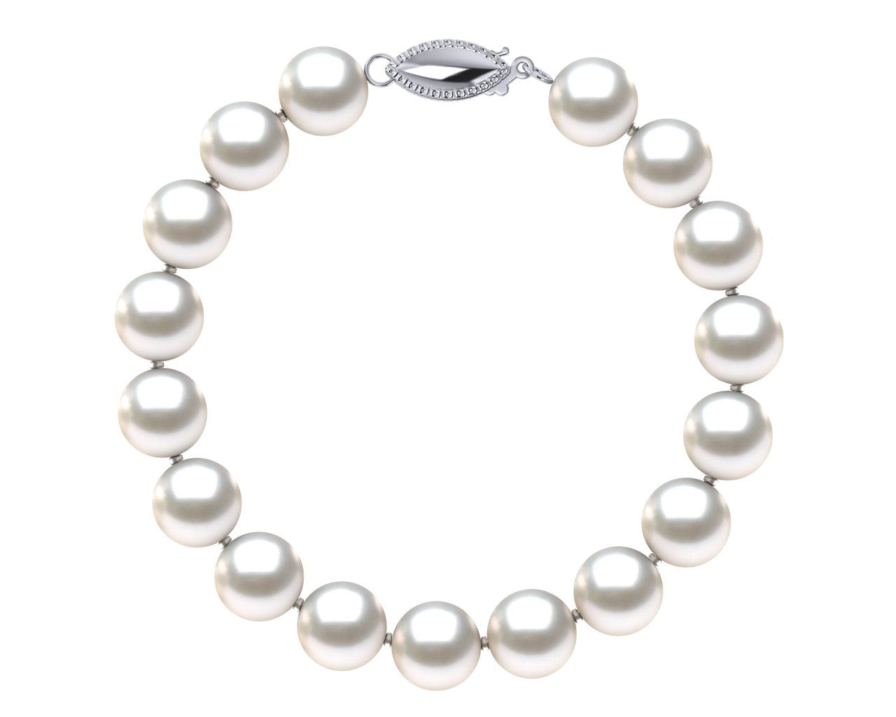 8.5 x 9mm White Freshwater Pearl Bracelet