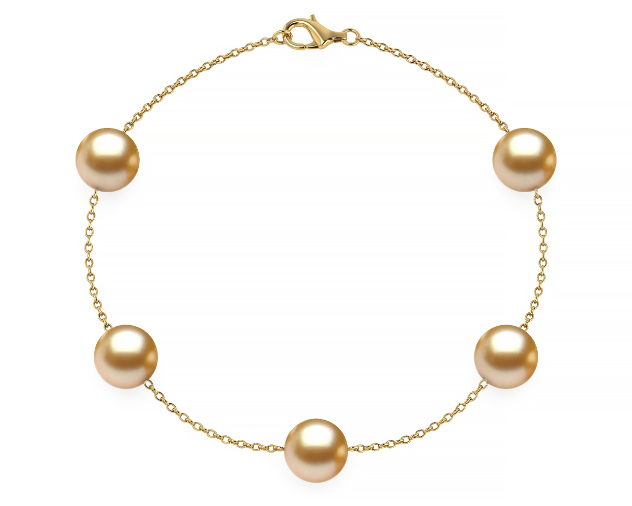 8mm Golden South Sea Tin Cup Bracelet