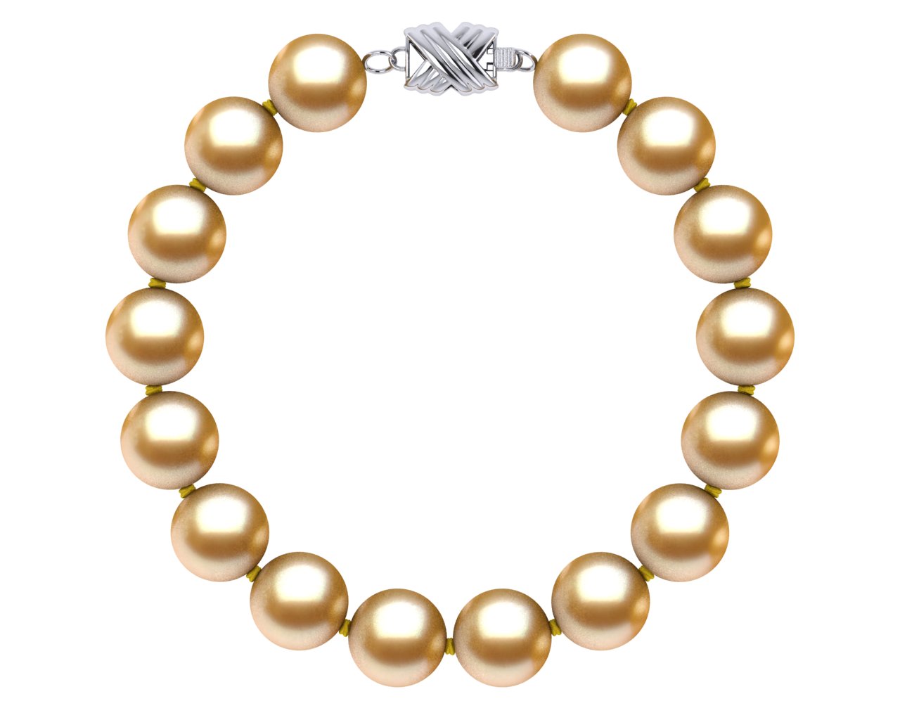 9 to 10mm Golden South Sea Pearl Bracelet