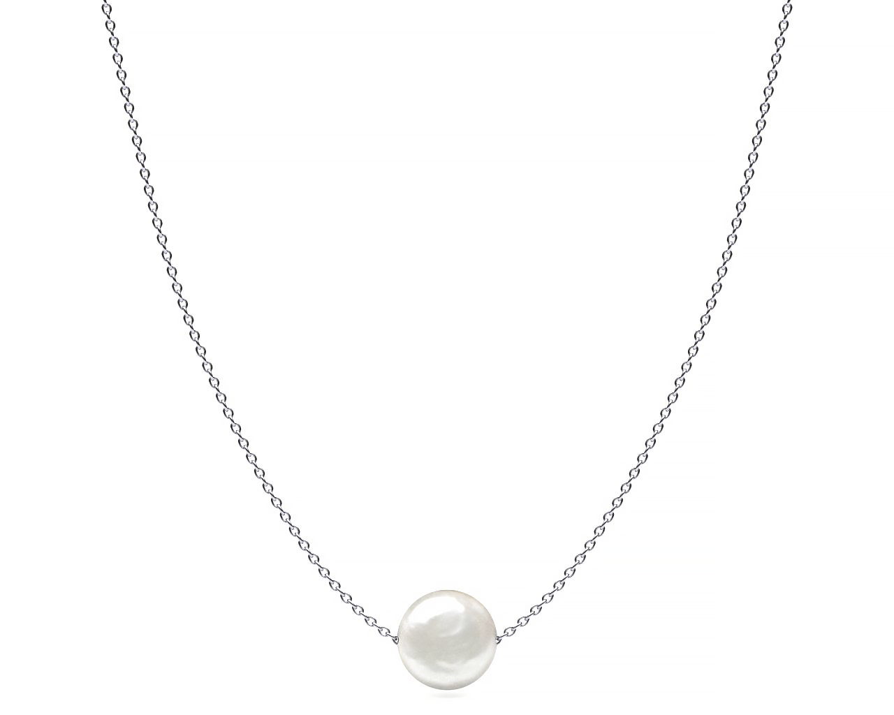 11mm Coin Pearl Necklace