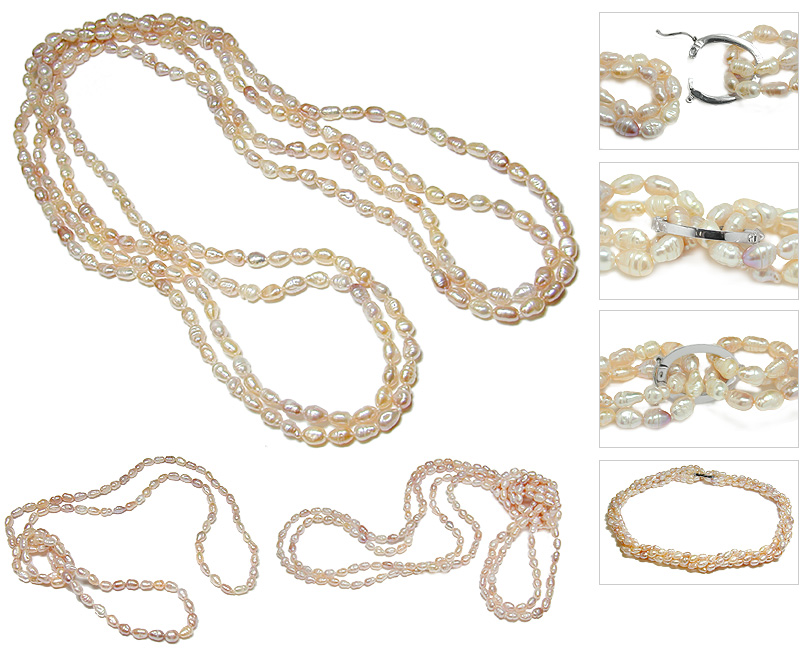 Biwa Pink Freshwater Pearl Necklace