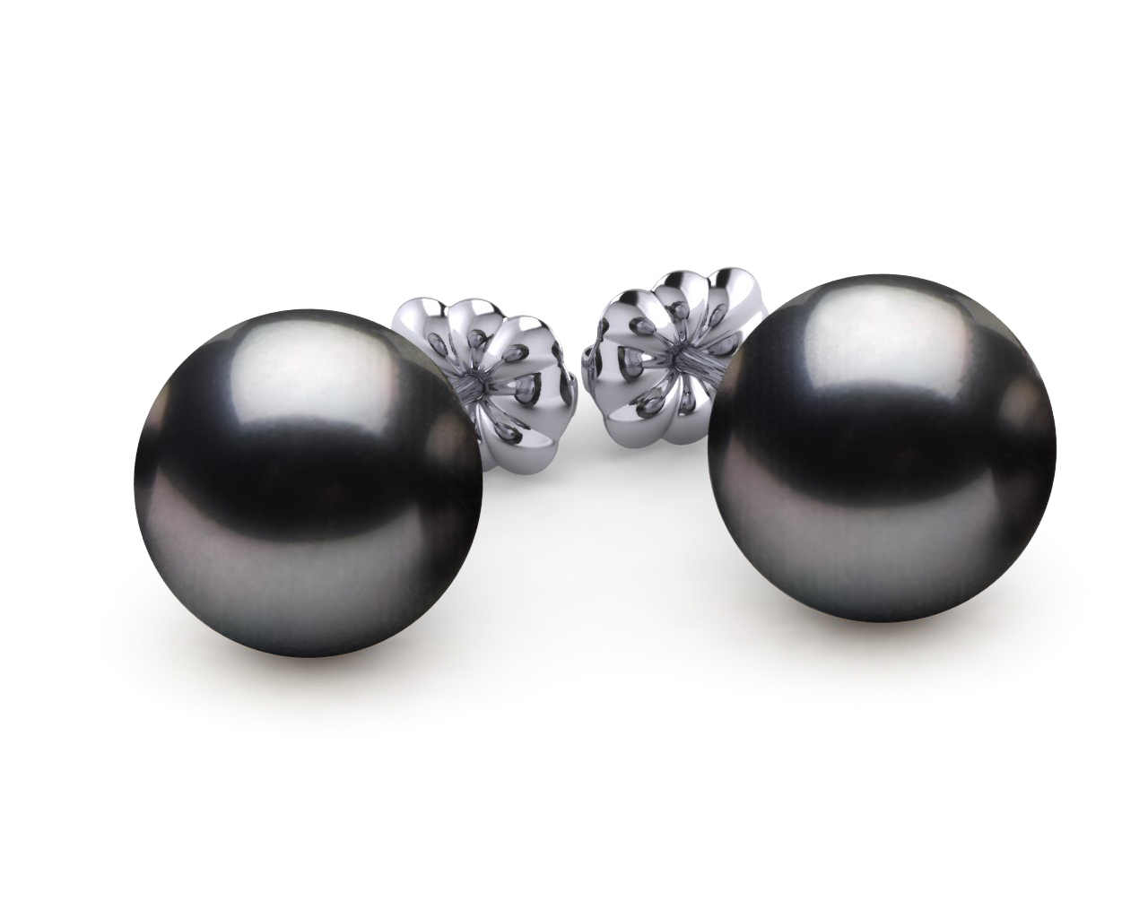 9mm True AAA Black Freshwater Pearl Stud Earrings