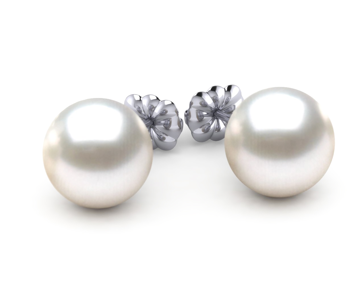 9mm True AAA White Freshwater Pearl Stud Earrings