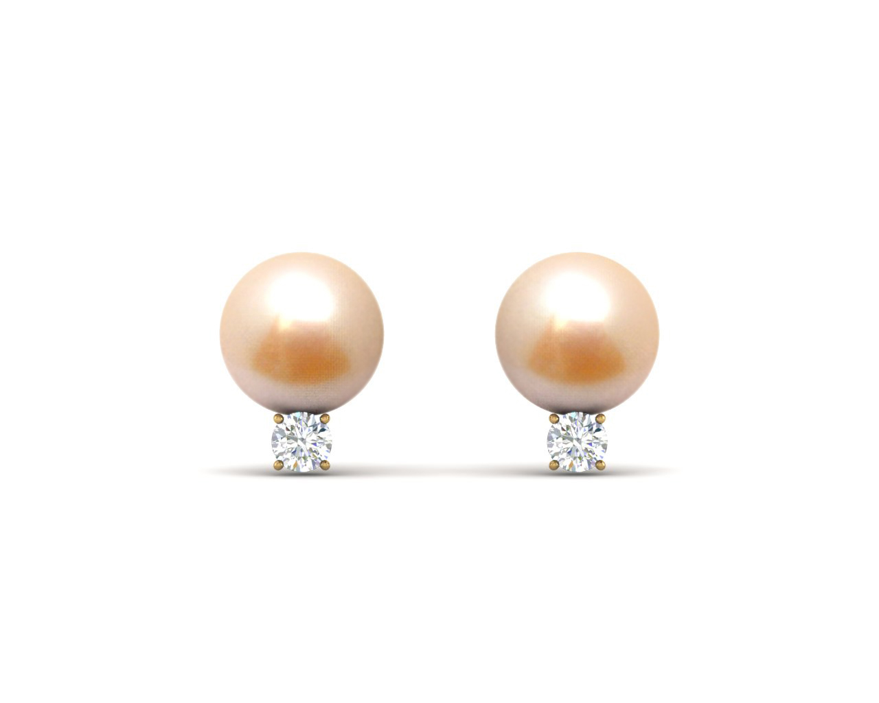 6mm Peach Freshwater Pearl Grace Earring