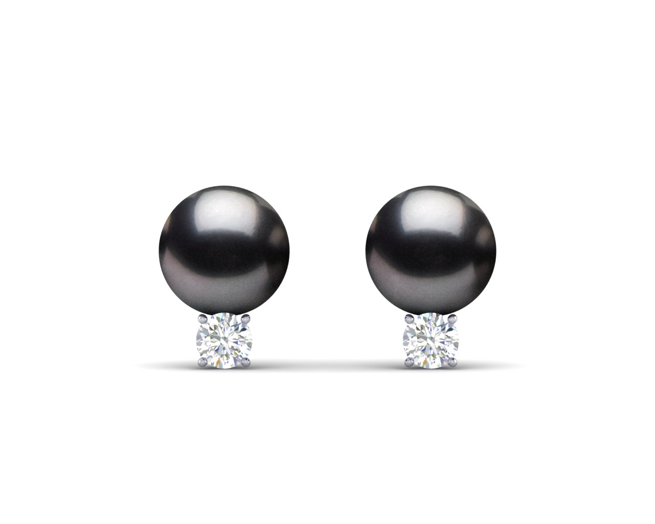 7mm Black Freshwater Pearl Grace Earring