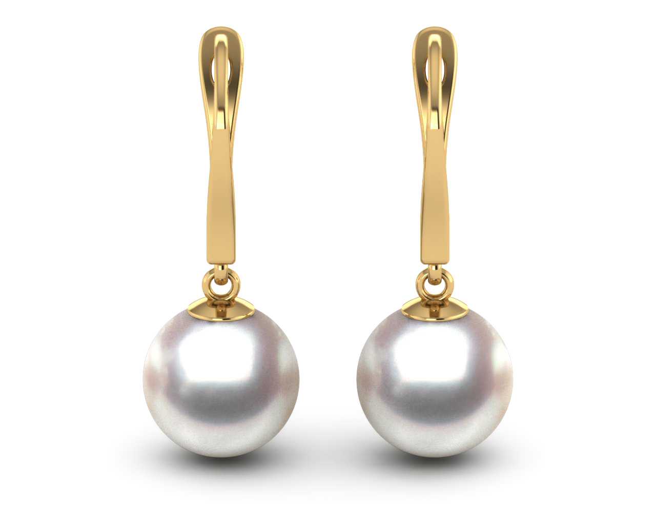 South Sea Pearl Drop Lever Back Earring