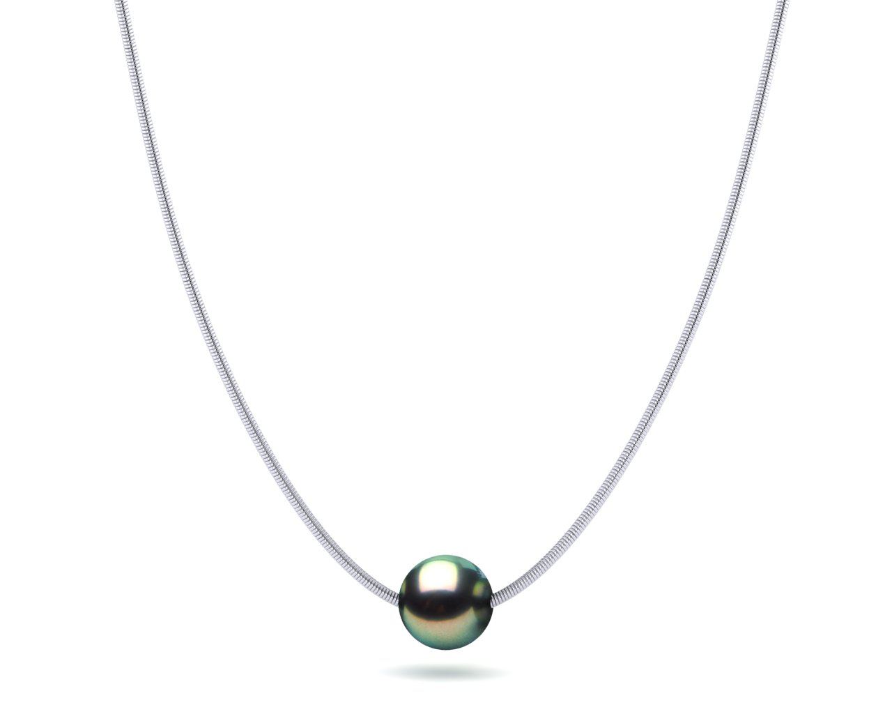 Tahitian Peacock Pearl On Snake Chain