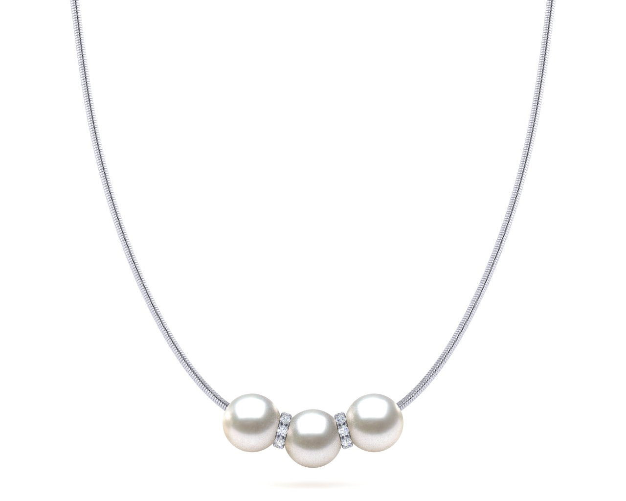 South Sea Pearl Rondelle Pendant Necklace