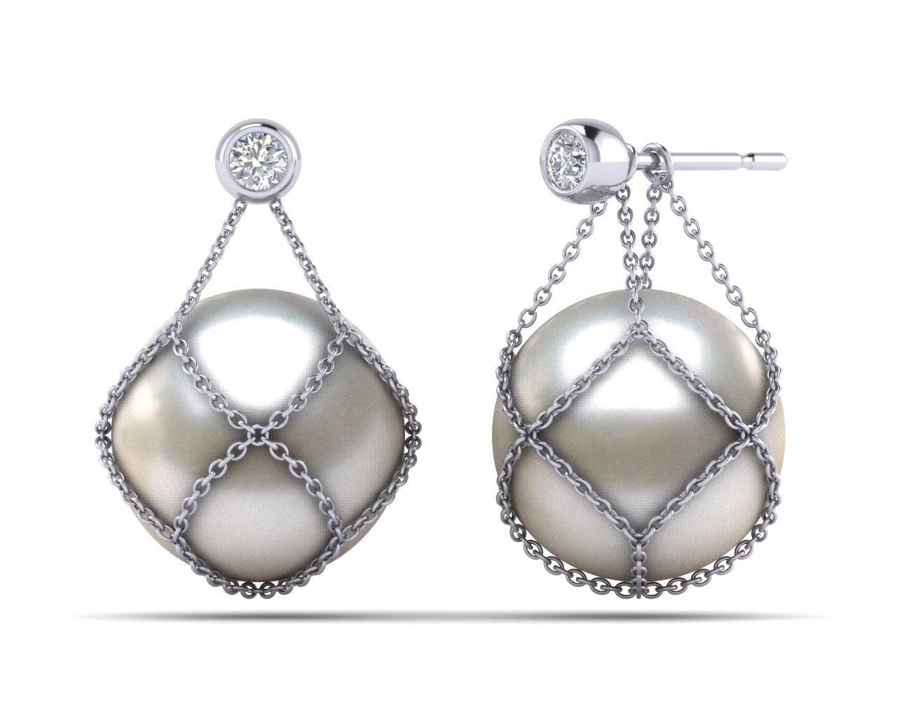 South Sea Pearl Keepsake Earring