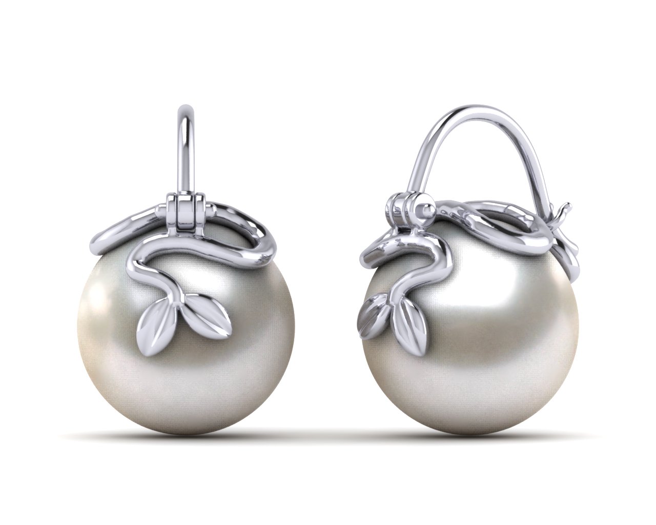 South Sea Pearl Arc De Triomphe Vine Earring